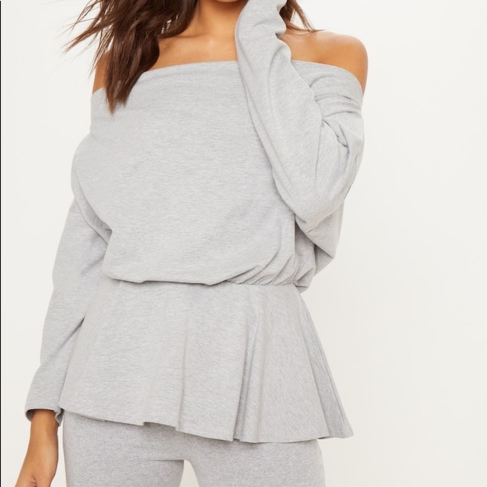 Off the shoulder peplum top
